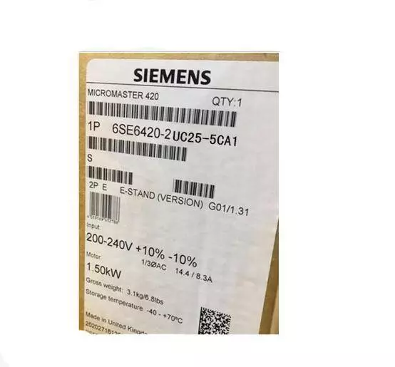 1 pz nuovo inverter Siemens 6SE6420-2UC25-5CA1