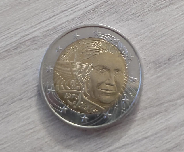 PIÈCE RARE DE 2 euros Simone Veil 1975 (1927-2017) Très bon état. EUR 1