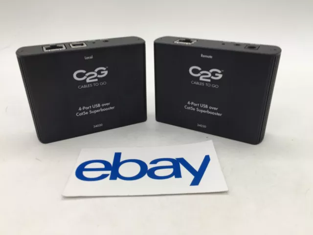 C2G 4-Port USB over Cat5e Superbooster 34020 Local/Remote FREE S/H