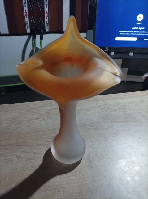 Figurine Fleur En Verre Soufflé Main - Presse-papier Décoratif 8x8x5cm - Cadeau Unique