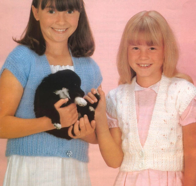 KNITTING PATTERN COPY 2292. Childs cardigan. 2232" chest. Chunky £2.89
