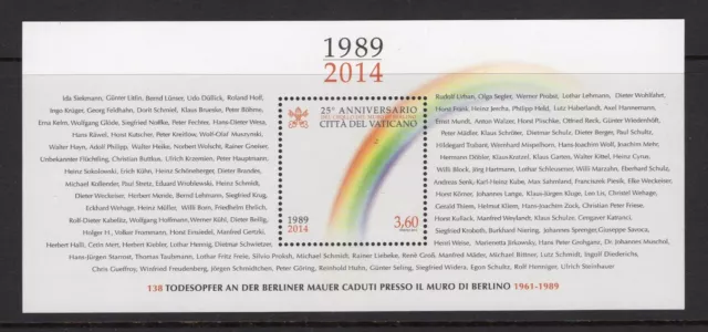 VILLE DU VATICAN 2014 SCOTT NH 1575 Berlin mur automne feuille arc-en-ciel - livraison gratuite