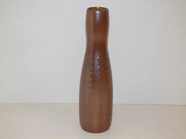 Schöne alte große Blumenvase Vase 31,5 cm Keramik braun DDR