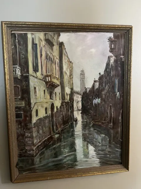 VIANELLO signed PAINTING oil on canvas please read and look at picture condition