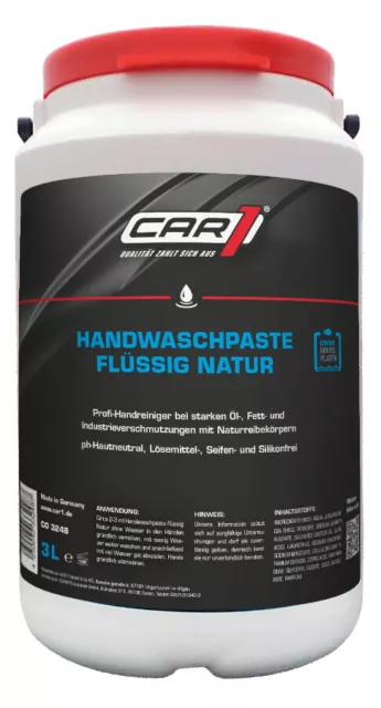 1x CAR 1 Handwaschpaste Natur flüssig 3 Liter