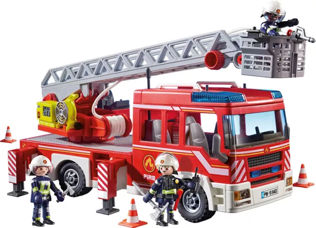 Playmobil City Action 9463 - Spielzeug-Feuerwehr-Leiterfahrzeug Feuerwehrauto 2