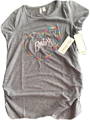 Maternity Top t-shirt, Stretch Heather gray, Fits Like Medium, NWT