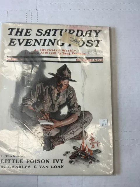 Saturday Evening Post October 6, 1917  Jc Leyendecker Art Full Magazine Exc