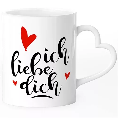 Tasse mit Herz-Henkel Liebeserklärung ich liebe dich Geschenk Valentinstag