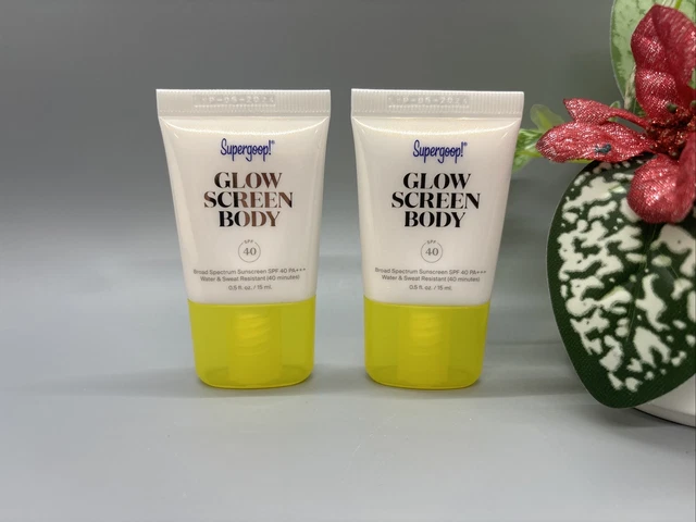 2x Supergoop Sheer Screen SPF 30 Sunscreen .5 oz /15 ml Ea Travel Size EXP 06/24