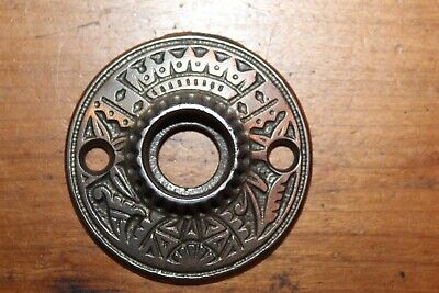 Victorian Antique Ornate Cast Iron Doorknob Rosette (Corbin Ceylon) EE-4