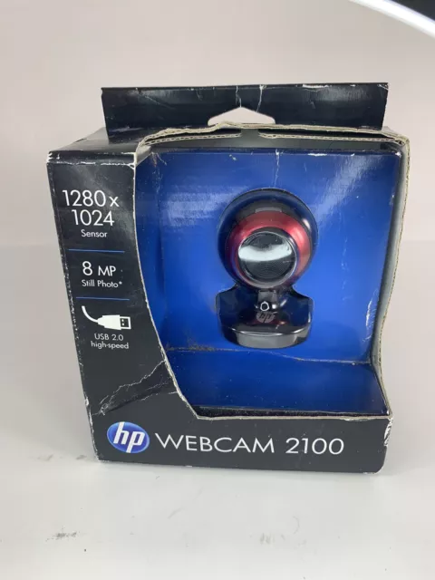 HP Webcam 2100 8MP USB 2.0 High-Speed Black/Red  New , Old New Stock.