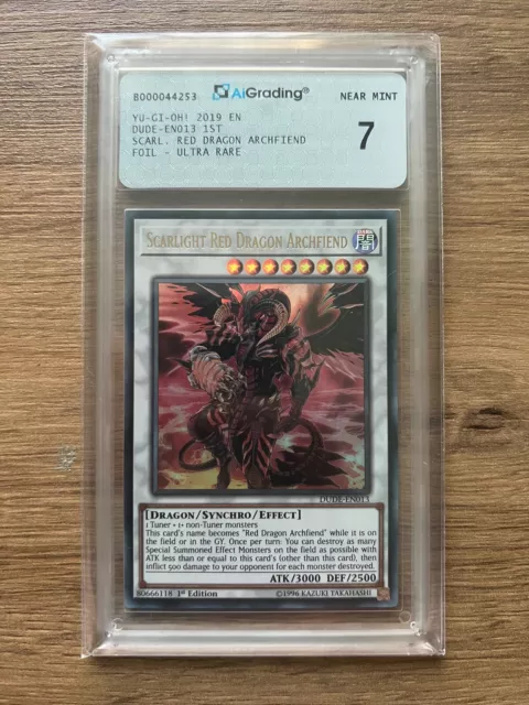 Yu-Gi-Oh! Arcidemone Drago Rosso Lucesfregio prima ed. AiGrading 7 PSA GRAAD