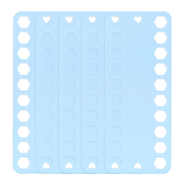5 tarjetas organizadoras de hilo dental bordado 20 posiciones para coser azul