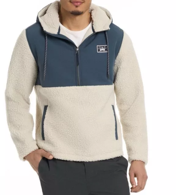 Hurley Men's Half Zip Sherpa Hoodie Anorak Long Sleeve  Size XLarge NEW