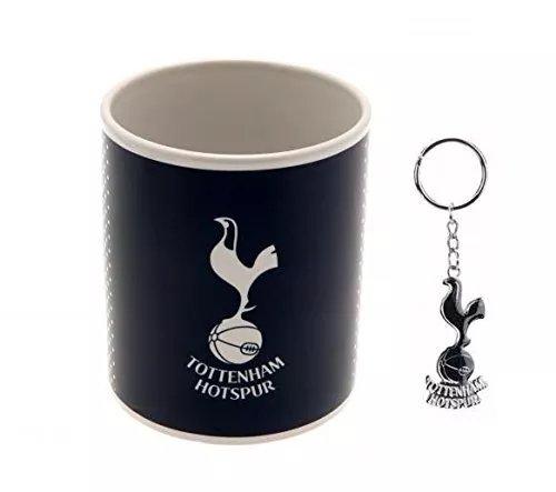 Official Tottenham Hotspur Spurs Fc Ceramic Mug And Keyring Gift Set