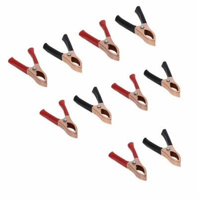 10PCS 30A Rosso & Nero BATTERIA AUTO-TEST LEAD Clip Coccodrillo Morsetti A Coccodrillo 70mm 