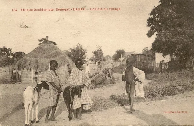 Carte Postale Afrique Senegal Dakar Un Coin Du Village