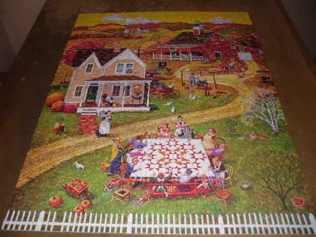 SPRINGBOK 500 piece puzzle, "Quilting Bee's", complete as shown