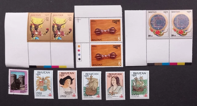 Bhutan  Konvolut aus 12 Marken postfrisch (1 gestempelt)