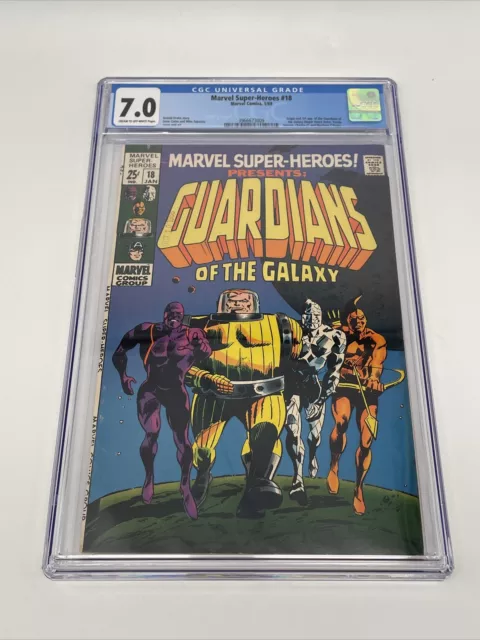 Comic Book GUARDIANS OF THE GALAXY 1969 Marvel Super-Heroes #18 CGC 7.0 1st App