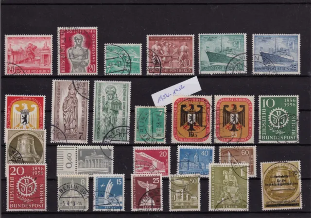 Briefmarken Lot Berlin 25 Marken ab 1954 bis 1956 gestempelt.