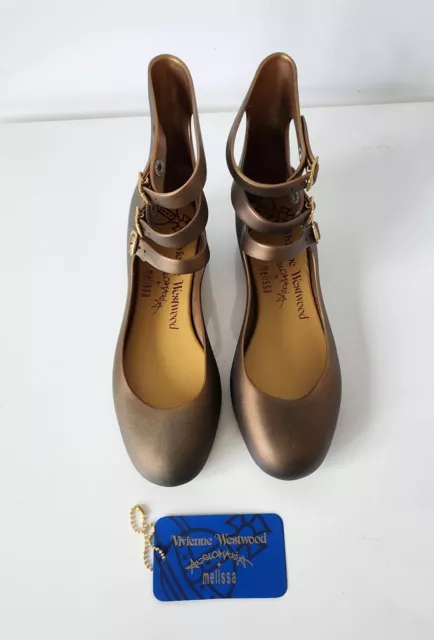 VIVIENNE WESTWOOD X Melissa Anglomania three strap flats shoes £150.00 ...