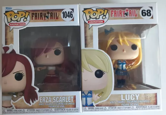Funko Pop Fairy Tail Natsu & Lucy Heartfilia Action Figures Bundle Set of 2