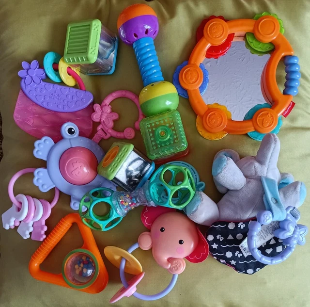 Baby Toddler Toy Mixed Lot of 12 Pcs Devolopmental Rattles