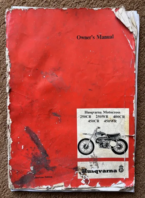 HUSQVARNA 250 400 450 CR ENGINE MOTORCYCLE Racing PARTS MANUAL FRAME competition