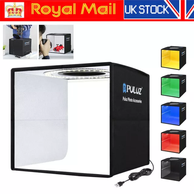 PULUZ 25×25×25CM Photo Box Studio Lighting Box Cube Photography 12 Colors