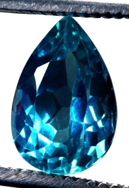 9.10 Cts. Natural Bi-Color Montana Sapphire Pear Shape Certified Gemstone