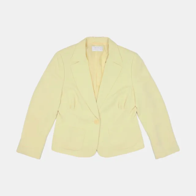 Precis Petite Blazer / Size 14 / Short / Womens / Yellow / Polyester