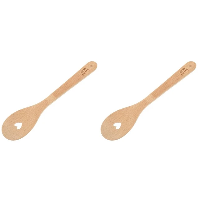 2 pz cucchiai di legno cucchiaio di legno cucchiaio di legno cucchiaio di legno maniglia in legno cucchiaio