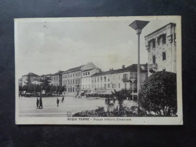 Cartolina Alessandria Acqui Terme Piazza Vittorio Eman Viaggiata 1948 Subalpina