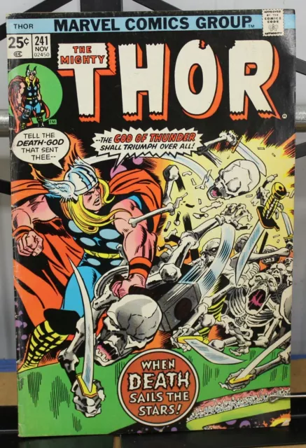 The Mighty Thor: When Death Sails the Stars! Marvel Comics NO. 241 Nov.