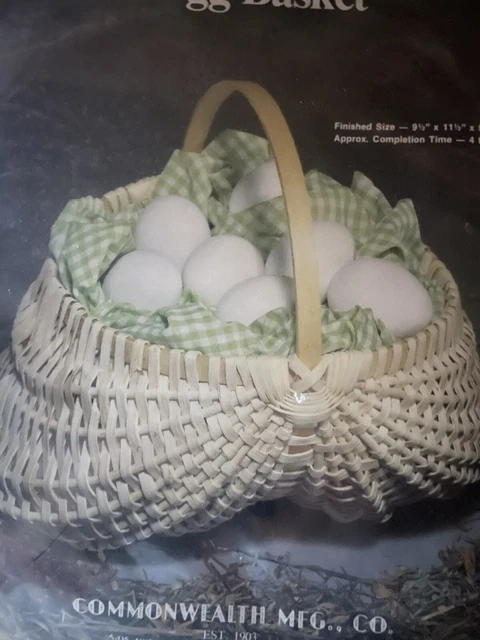 Kit de cesta de huevos Blue Ridge kit de cesta Commonwealth Co. NUEVO