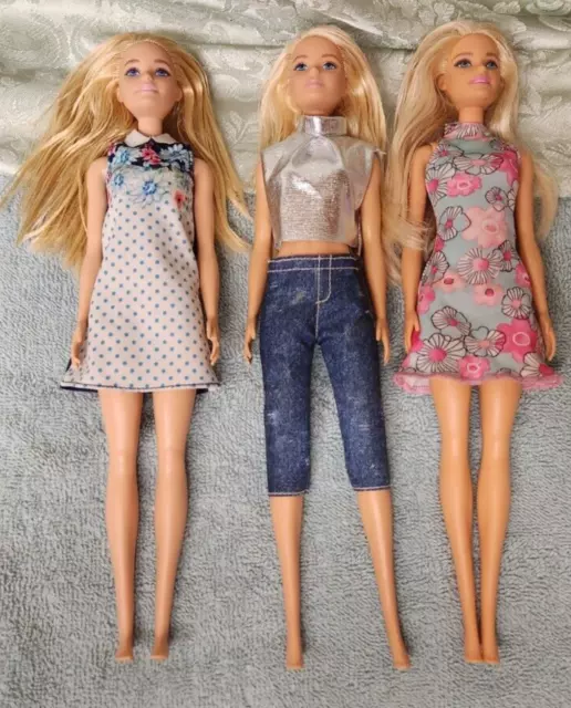Barbie Dolls- Lot of 3- Millie Face- Dressed- Good Condition