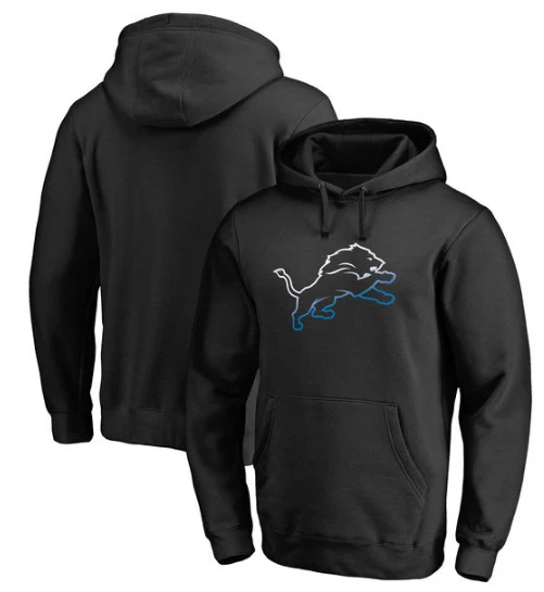 Men's Detroit Lions Hoodie Salute to Service Sideline Therma Pullover Sweatshirt