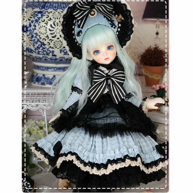 1/6 BJD Doll Resin Jointed Body Girls GIFT Face Makeup Eyes Clothes Wig Hair SET 5