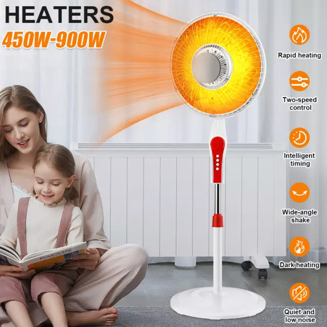 Electric Heater 120° Oscillating Floor Standing Heater Digital Timer Heating