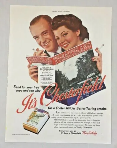 1941 Chesterfield Cigarettes Paper Advertisement Fred Astaire Rita Hayworth 2986