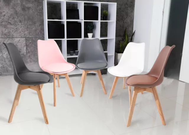 Dining Chairs Contemporary Designer Wooden Home Office Kitchen EVA Set of 1/2/4