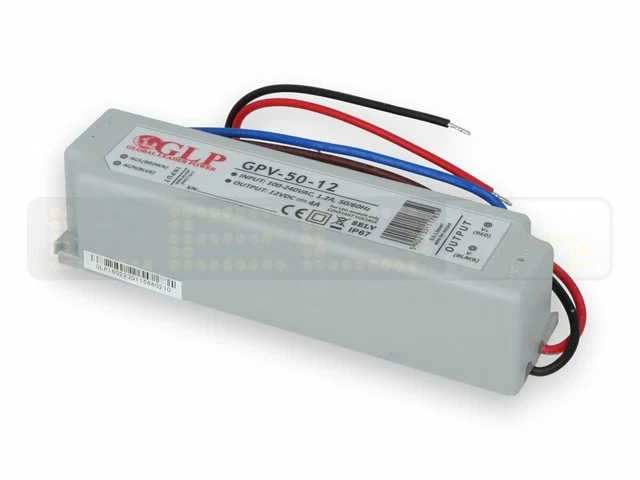 Transformateur Alimentation LED 24V 48W-480W - IP20 - Aluminium - Qualité Professionnelle - Garantie 3 Ans - Neuf