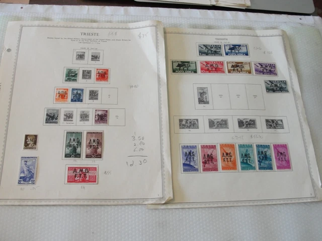 Italy-Trieste  1947-8  MH Collection on Album Pages CV$290+