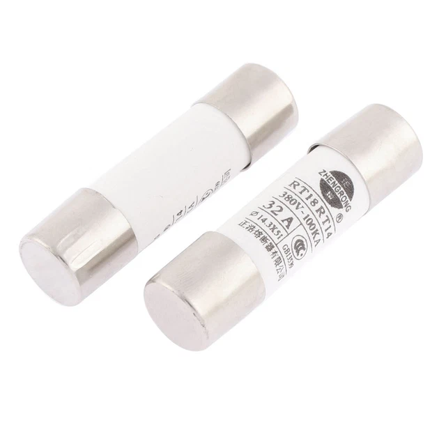 RT18 RT14 14.3 x 51mm en céramique cylindrique liens fusibles 32A 380V 2pcs