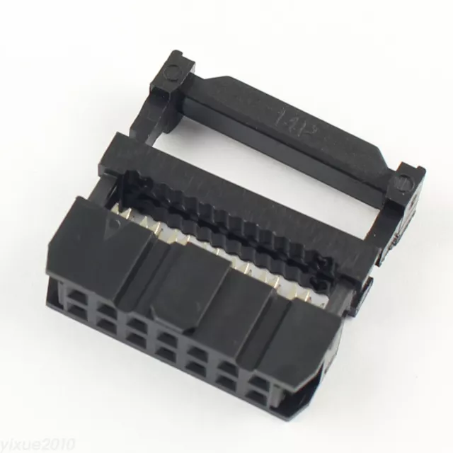 20Pcs Black 2.54mm Pitch 2x7 Pin 14 Pin IDC Female Header Cable Connector FC-14