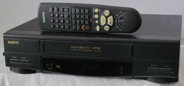 VHS-Videorecorder Sanyo VHR-310G mit Fernbedienung und Gewährleistung
