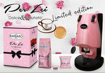 Macchina da caffè a cialde ESE Frog Didiesse limided edition Rosa Caffè Barbaro PER LEI con 50 cialde OMAGGIO 