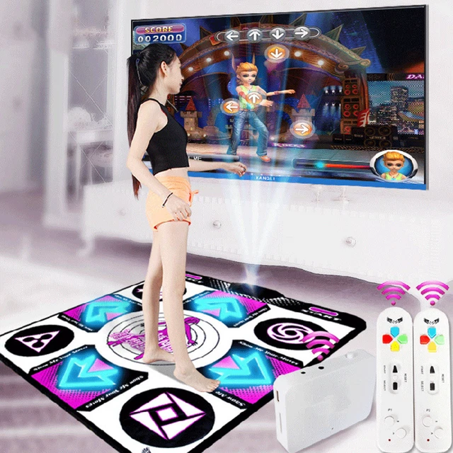 Double User LED Lamp Dance-Mats Non-Slip Step Pads Sense Game Hyper X Headset